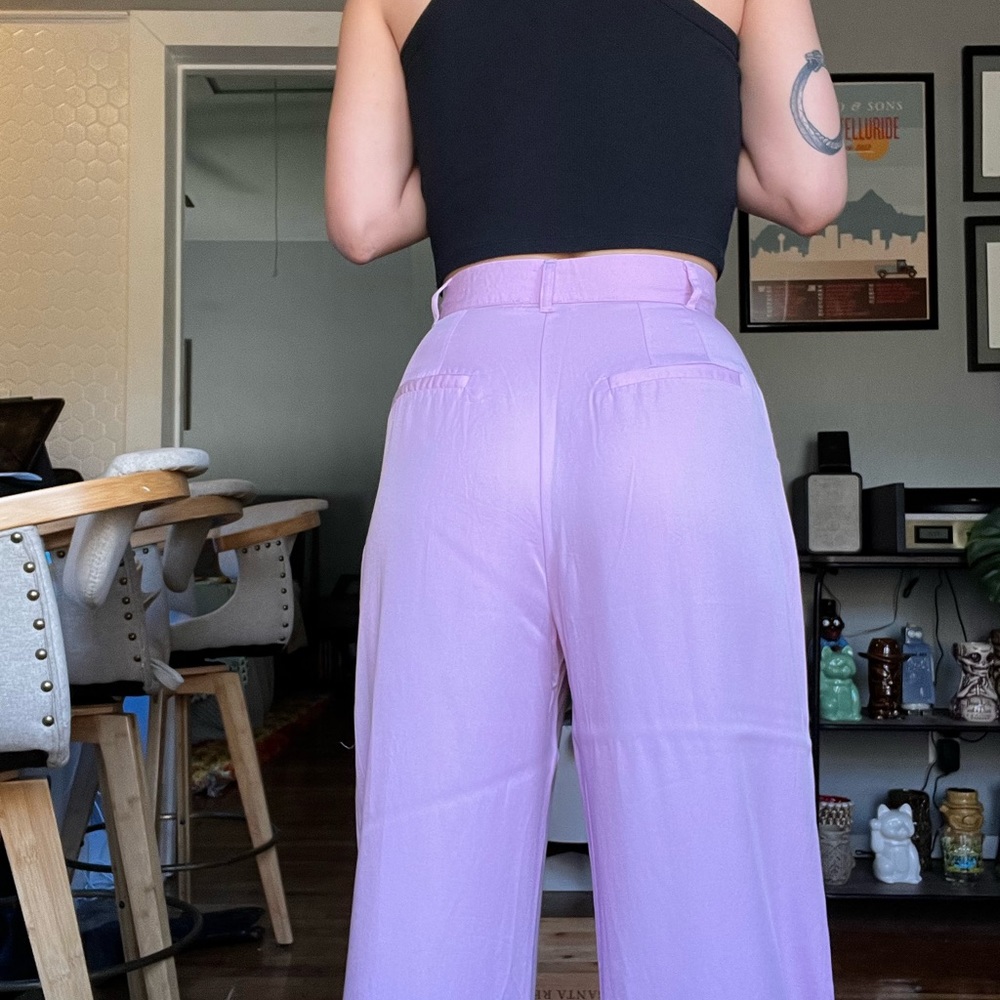 Pink wide leg pant